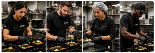 L’équipe DeliverFit en cuisine